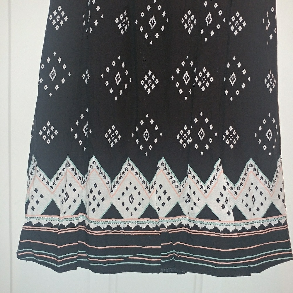 SFS • NWT •  Empyre • White Aztec Print Strapless Srrappy Back Dress Large Black - Picture 6 of 8
